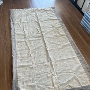 Pottery barn 50x96 inch lined curtain panel- cream and grey farmhouse